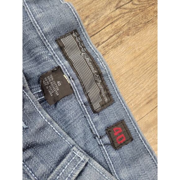 Chams Street Wear Men's Straight Leg Jeans Size 40x32 - Picture 3 of 5